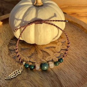 Macrame bracelet semi precious gem stones