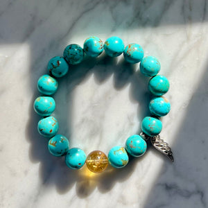 Turquoise bracelet designed by psychic readings